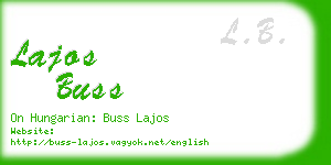 lajos buss business card